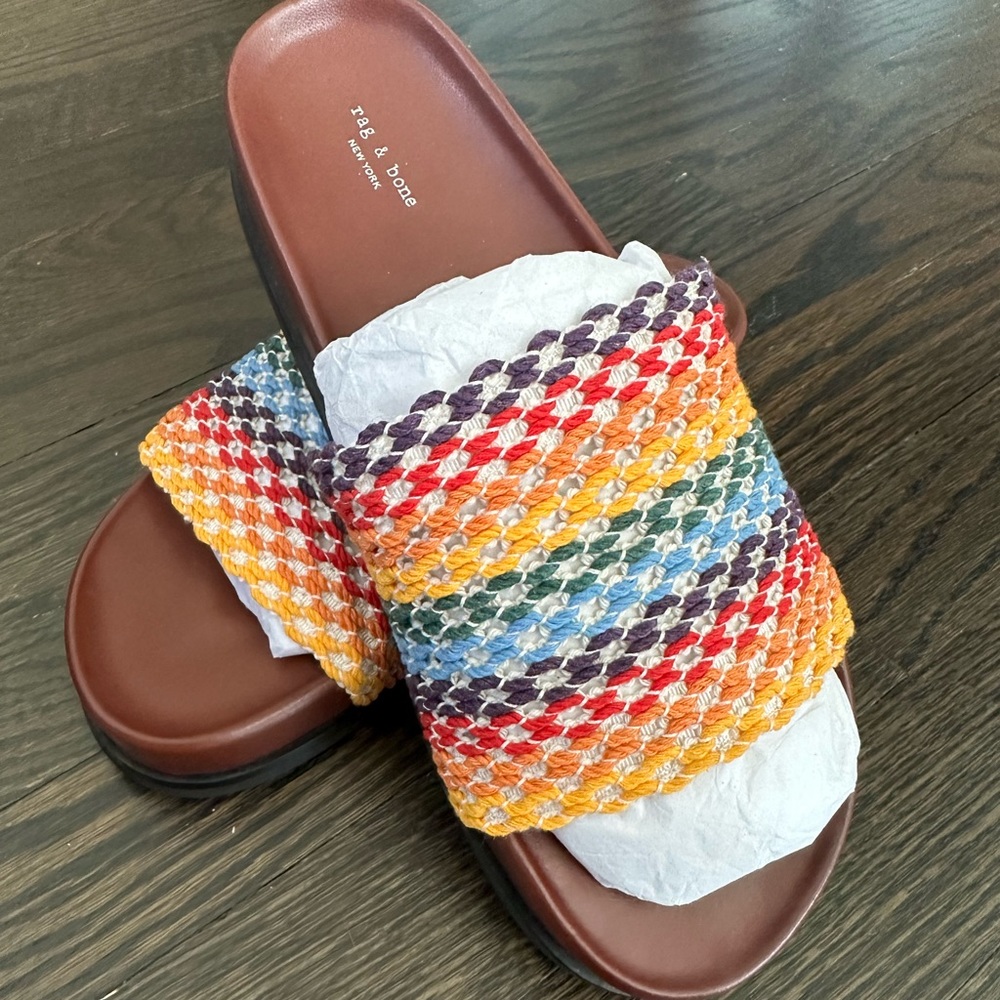 NWT RAG & BONE BAILEY SLIDE SANDAL IN MULTI
